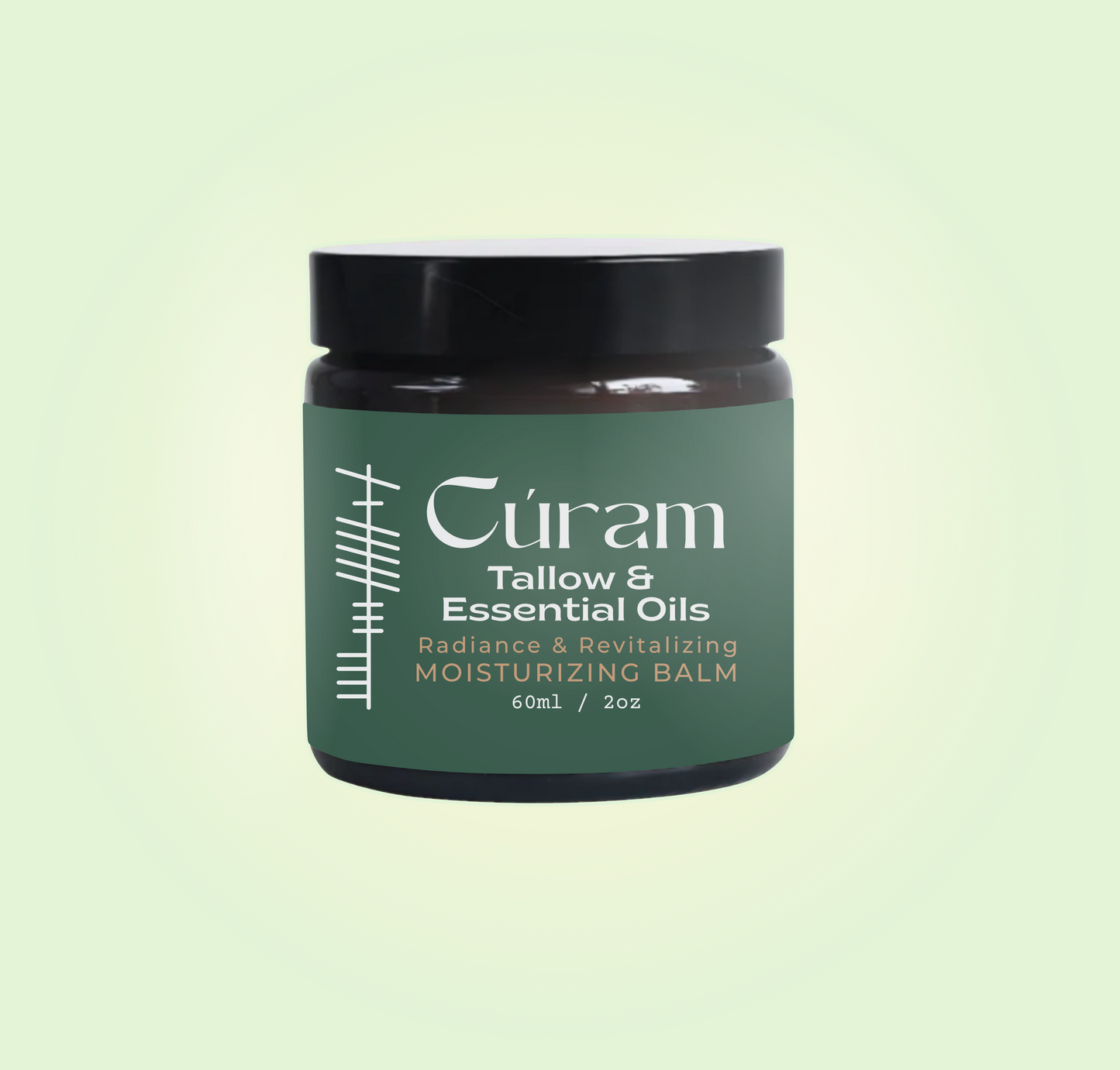 Cúram Tallow & Essential Oils, Radiance & Revitalizing, Moisturizing Balm 60ml 2oz